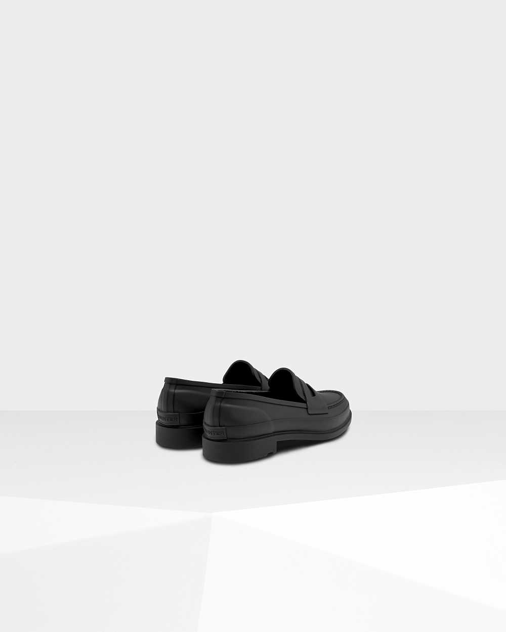 Hunter Refined Slim Fit Penny Women's Loafers NZ-38133U Black